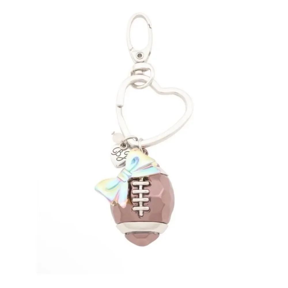 Betsey Johnson Brown Football
Bow Keychain Bag Charm